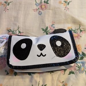 Panda face makeup bag